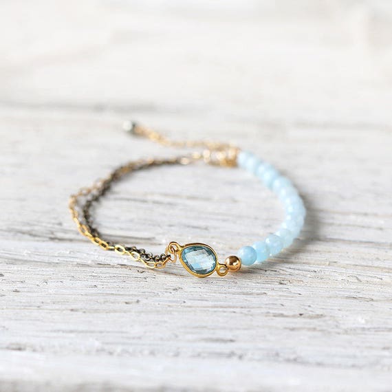 Blue Bridal Bracelet - Something Blue Bracelet