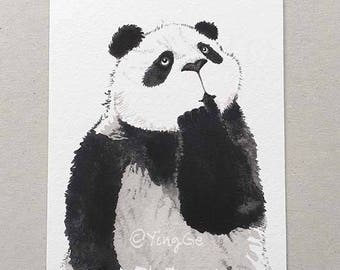 Panda painting | Etsy