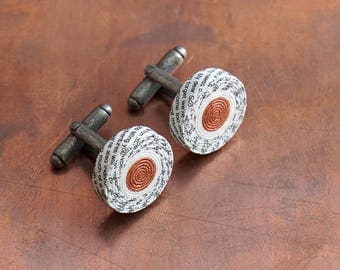 Personalised Paper Cufflinks with Custom Engraving, 1st Anniversary Gift