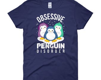 Obsessive Penguin Disorder Winter Christmas Women's T-shirt