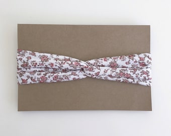Turban fleurs corail - Coral flowers turban headband