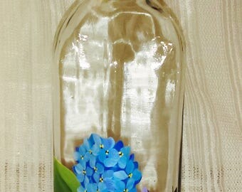 Hydrangeas, Flowers, Oil bottles,Soap dispenser,Painted bottles,Dispenser bottles,Soap bottle,Oil,Bottles,Decorative bottles,Kitchen bottles