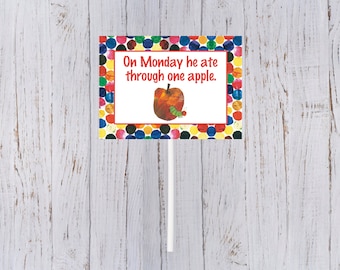 Very Hungry Caterpillar Birthday Party Food Picture Labels