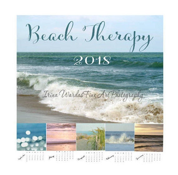 Beach Calendar 2018 ocean themed nautical calendar coastal