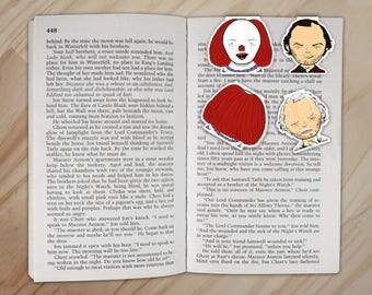 Stephen King Bookmarks - Pennywise and Jack Torrance It and The Shining Clips
