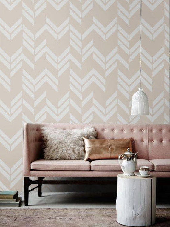 Self adhesive vinyl wallpaper wall decal Herringbone