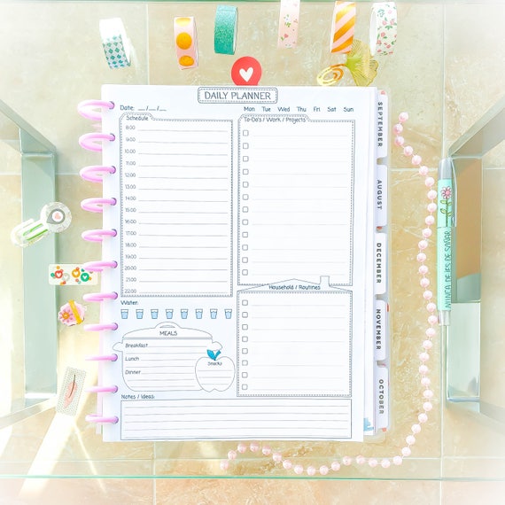 Daily Planner Big Happy Planner Printable Daily Schedule Big