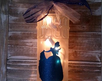 Cinderella/Lighted Bottle/Disney Princess/Lamp/Night light/Bedroom/Bathroom