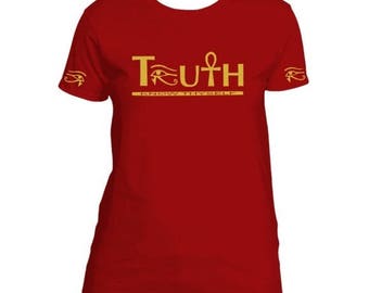 African Clothing // Ankh Shirt for Women // Egyptian Clothing // Eye of Horus - Heru - Ra Shirt // Ladies Ankh T-shirt // Knowthyself Shirt