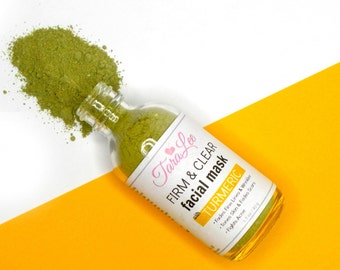 Firm & Clear Face Mask - Turmeric Face Mask, Matcha Face Mask - Coconut Milk Mask - Organic Face Mask