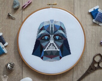 Star Wars Cross Stitch Pattern, Darth Vader Cross Stitch, Dark Side, Star Wars Embroidery, Star Wars Art, PDF Format, Instant Download