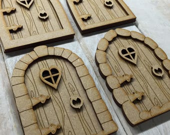 MDF mini fairy door kit ready to decorate 4 designs to choose from