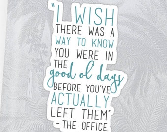 The Office Quote Poster The Good Old Days by Andy Bernard