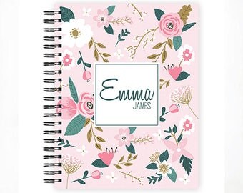 Hello Baby™ Baby Book, Baby Memory Book, PINK FLORAL Baby Album, Personalized Baby Book, Dwell Studio,The Sweet Rhino