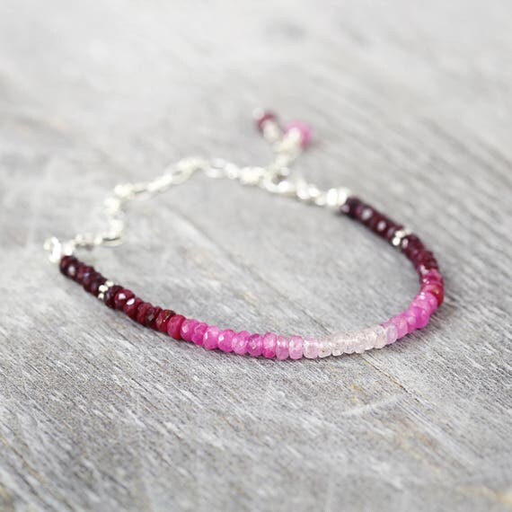 Silver Ruby Bracelet - Fine Jewelry Bracelet