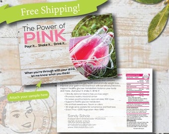 plexus sample postcard, CUSTOM plexus postcard, slim sample postcard, plexus swag - Free Shipping