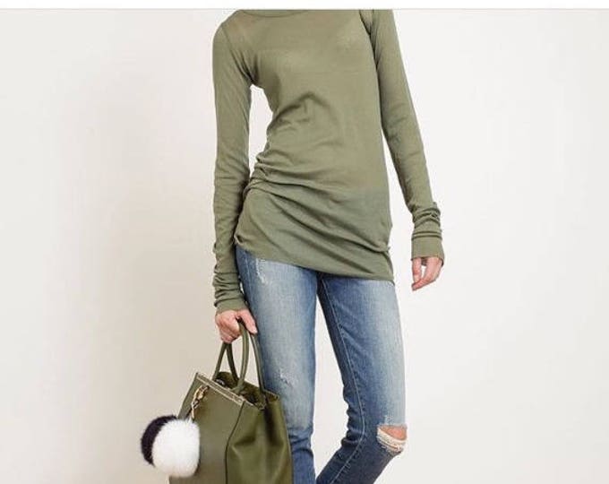 Instagram/ Blogger Recommended Fur bag charm, fur pom pom keychain, fur ballkeyring purse pendant in black