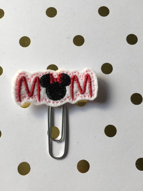 Mouse MOM planner Clip/Planner Clip/Bookmark. Character Planner Clip. Mouse Planner Clip. Mom planner clip