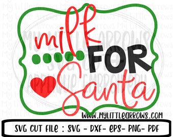 Milk for santa svg | Etsy