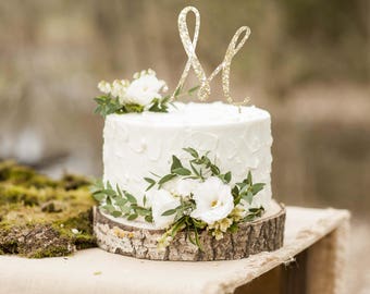Single Letter Monogram Wedding Cake Topper with your Initial, Custom Personalized Wedding Cake Topper, Monogram Cake Topper