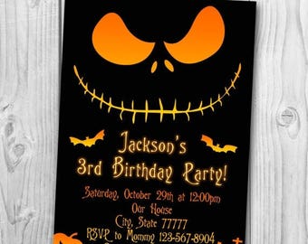 The Nightmare Before Christmas Invitation - Halloween invitation - The Nightmare Before Christmas Birthday Party