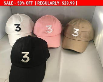 Sale! Chance 3 Hat Cap Dad Hat Khaki Pink Black White