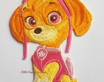 Paw Patrol Skye Patch. Large Embroidery Patch. Iron On Patch. Sew On Patch. Embroidery Badge. Applique Badge. Handmade 5" LARGE Patch