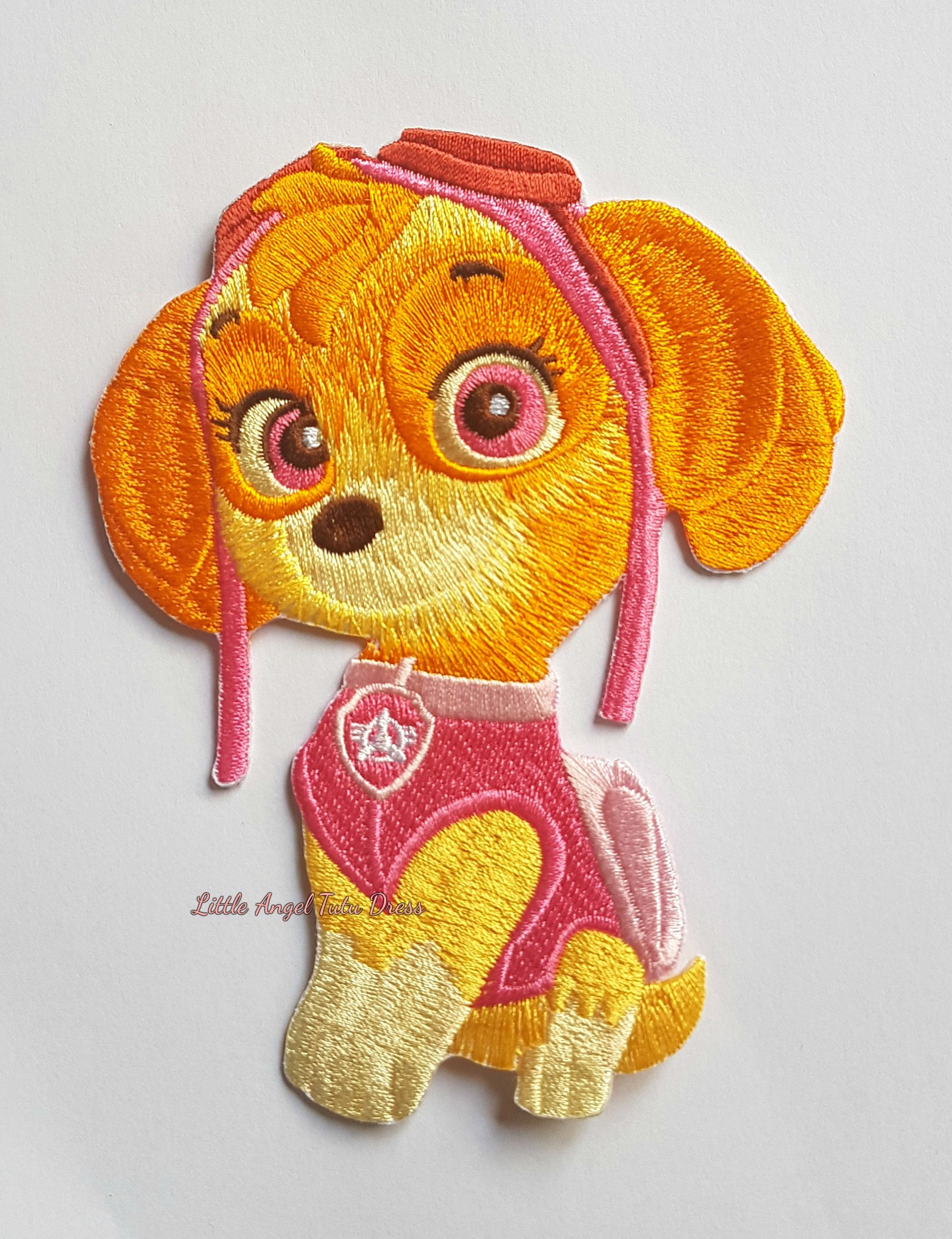 Paw Patrol Skye Patch. Large Embroidery Patch. Iron On Patch.