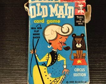 circus character old maid cards