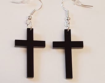 Cross Earrings - Acrylic