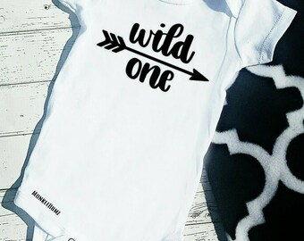 First Birthday Shirt, Wild ONE, First Birthday Outfit, Black, White, One, Birthday Shirt, Boy Birthday shirt