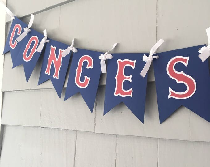 CONCESSIONS Baseball Banner, Food Table Banner, Baseball Birthday Banner, baseball, Birthday Banner, childs birthday decor, birthday party