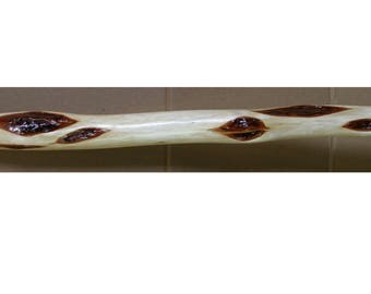 Diamond Willow Wood Trekking Pole, Wooden Hiking Staff, 59.5 in. Tall Walking Stick, 18 Diamonds, Hiking Stick, Walking Pole, Made in USA