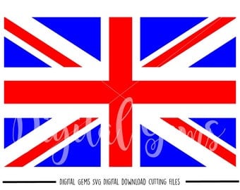 Union Jack Flag svg / dxf / eps / png files. Digital download. Compatible with Cricut and Silhouette machines. Small commercial use ok.