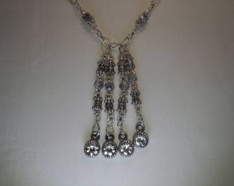Silver tassle necklace
