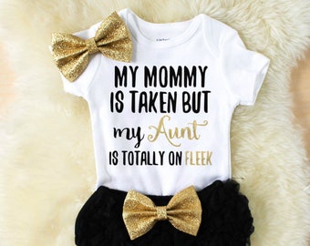 baby girl clothes - baby girl bodysuit - aunt and niece shirt - my aunt is my stylist - new aunt gift - baby girl outfit