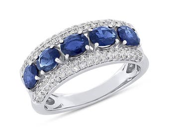 Princess Cut Blue Sapphire Diamond Ring Reserved for Arren