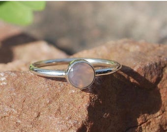 On Sale Natural Rose Quartz Ring- Stone Ring - Gemstone Ring - Gemstone Jewelry - Handmade Jewelry