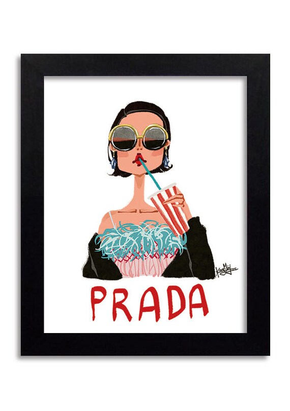 Prada Fashion Illustration Print Fashion Print Fashion Art