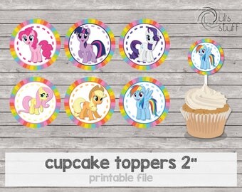 Printable My Little Pony cupcake toppers