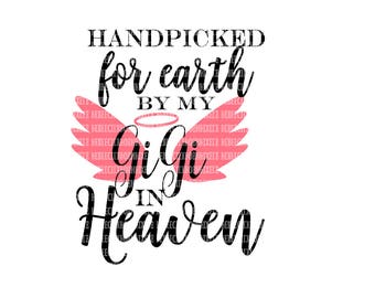 Hand Picked for Earth By GiGi in Heaven SVG Heat Transfer Silhouette Studio Designer Edition Cricut Expression Design Space Printable