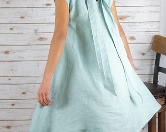 Linen Dress/Washed/ Textured/100% LINEN/LINEN dress/#LD1701