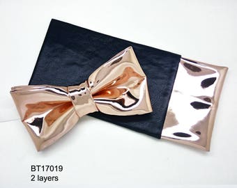Rose Gold Mirror bow tie, Laser bow tie, Mirror leather bow tie, Rose Gold bow tie, custom bow tie, Kid's bow, bow tie, BT17019 20