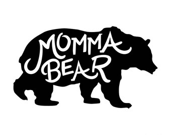 Momma Bear SVG cut file for Cricut, Silhouette, Cameo or other cutting device, vinyl transfer Svg cut file