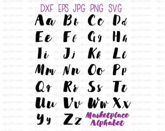 MARKETPLACE SVG Digital Font, Instant Download, Digital Cut File, svg font, Upper and Lower Case Letters, dxf eps jpg png svg formats