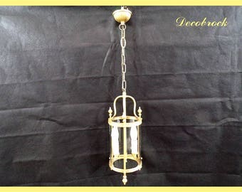 Luminaire suspension in bronze and glass round Lantern shabby chic / vintage chandelier / decor shabby chic / vintage France / vintagefr.