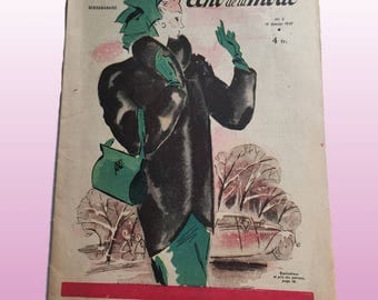 40's French Vintage Fashion Magazine "Le Petit Echo de la Mode" 10/19/1947 - n 42