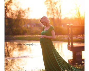 Rachel Gown Chiffon Maternity Gown Maternity Dress Maxi