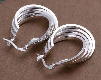 Women 925 sterling silver plated earring