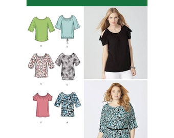Simplicity sewing pattern 1805 misses' sizes Xxs-XxL all sizes knit tops UNCUT OOP